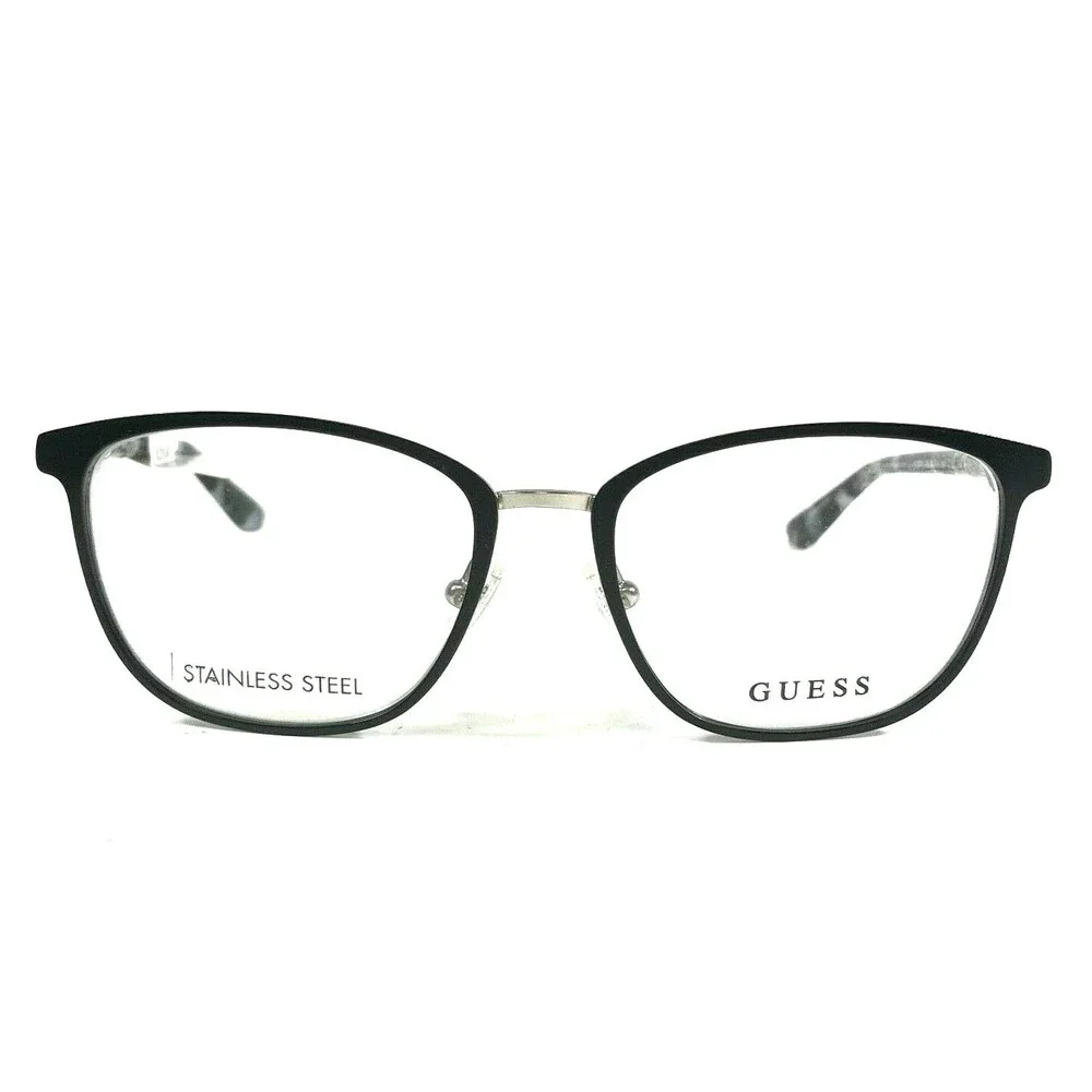 Guess GU2659 002 MATTE Eyeglasses Frames Black Gray Round Full Rim 51-17-140